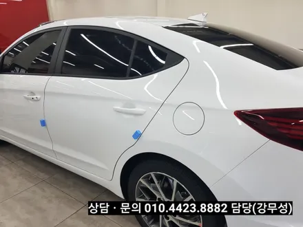 부산. 2019 아반떼.레인보우 열차단(열반사)썬팅.시공         레인보우 썬팅.아이리스i55.