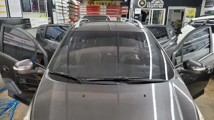 부산 카디언 썬팅 시공점.스파크 카디언 썬팅으로 재시공 했어요.쉐보레 스파크 차량