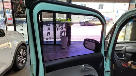 레이차량 열차단 썬팅필름으로 재시공 합니다.