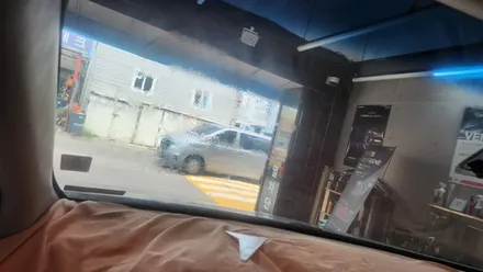 부산 전면유리 썬팅 재시공.DM싼타페 루마 열차단썬팅필름 재시공