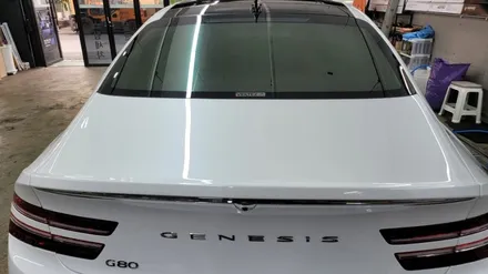 부산 루마버텍스썬팅 시공점.G80제네시스 버텍스650 반사필름 시공했어요~