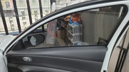 부산 카디언 썬팅.아반떼CN7.카디언 열반사 썬팅. 만도2채널 블랙박스.(부산 사상구 미라클 카 멀티샵)