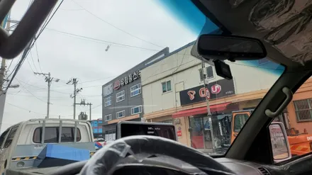 포터2탑차,반사필름으로 썬팅을 했습니다.글라스틴트 \