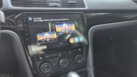 부산 안드로이드 올인원 설치전문점 입니다. 파사트 10인치 안드로이드올인원,AHD후방카메라 설치하였습니다