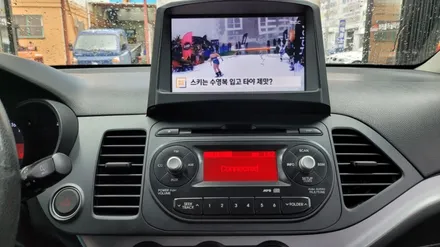 부산 네비매립 장착전문점.♧올뉴 모닝♧.8인치 상단매립.후방카메라.작업은 꼼꼼하게~ 미라클 카 멀티샵 입니다