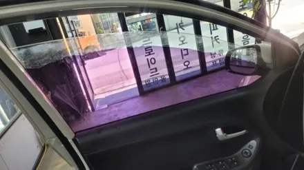 모닝차량 썬팅필름 재시공,열차단썬팅필름 레이노S9으로 풀시공