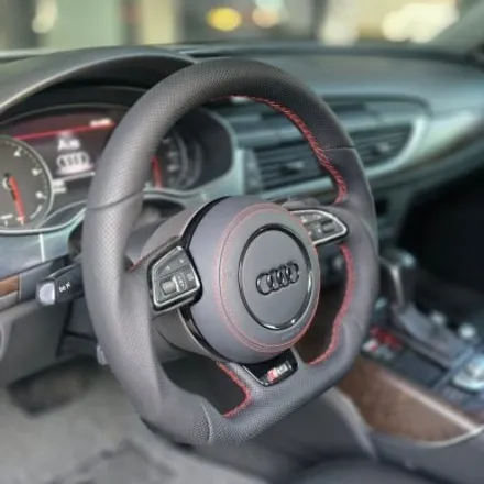 아우디 A6 C7 35TDI, 순정 카플레이/안드로이드 활성화, D컷 핸들/RS기어노브 교체로 업그레이드 / 양주, 구리, 의정부