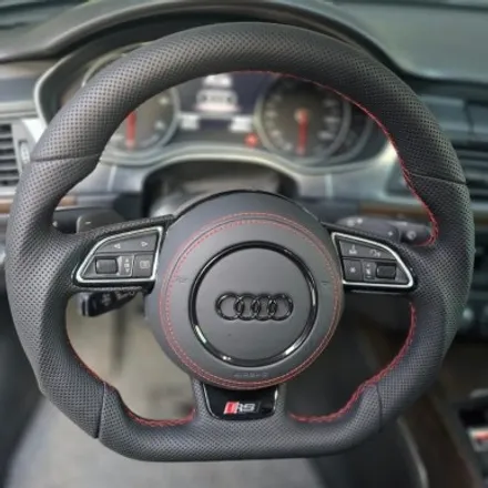 아우디 A6 C7 35TDI, 순정 카플레이/안드로이드 활성화, D컷 핸들/RS기어노브 교체로 업그레이드 / 양주, 구리, 의정부