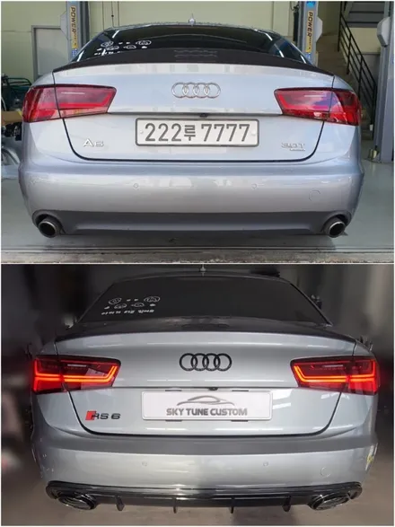 2012년식 아우디 A6 C7, 18년식 후기형 RS6 바디킷 컨버전으로 다시 태어났습니다!!! / 양주, 구리, 의정부