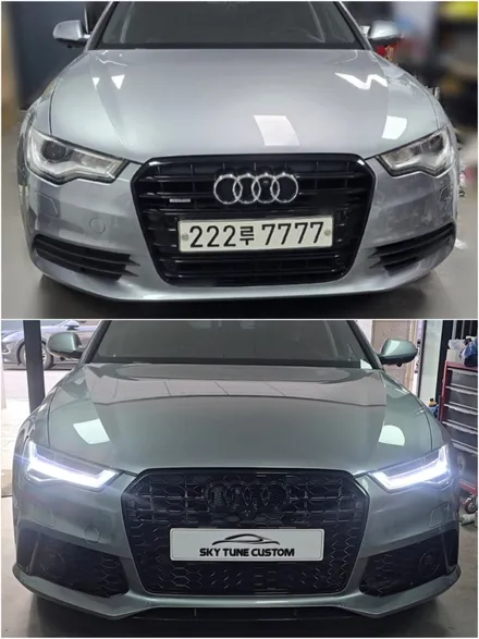 2012년식 아우디 A6 C7, 18년식 후기형 RS6 바디킷 컨버전으로 다시 태어났습니다!!! / 양주, 구리, 의정부