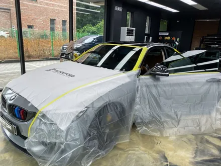 BMW 4시리즈 435d 블락포디 스카이블루 반사필름 썬팅, 일산 파주 썬팅 / 고양시 덕양구 삼송동
