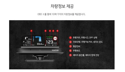 폰터스HUD H1000으로 순정내비게이션의 정보와 차량정보확인! / 전주 덕진동