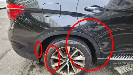 BMW X6 자차 보험처리로 강남 대치동에서  새차만들기(판금도색, 휠복원, 광택, 유리발수코팅, 유리막코팅) / 강남 대치동
