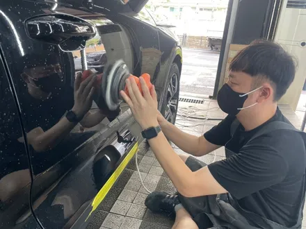 볼보 xc40 시멘트 물 얼룩제거,  강남 덴트에서 덴트 복원 완료. / 강남 대치동