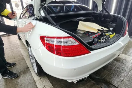 slk200 대물배상 보험처리 판금도색 및 테일램프 교체, 유리막코팅 / 강남 대치동