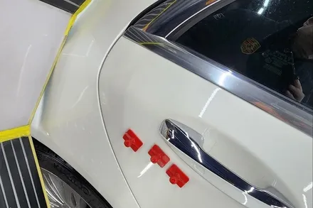강남 벤츠 보험수리 판금도색 휠 복원 덴트 작업 진행 / 강남 대치동