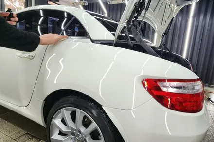 slk200 대물배상 보험처리 판금도색 및 테일램프 교체, 유리막코팅 / 강남 대치동