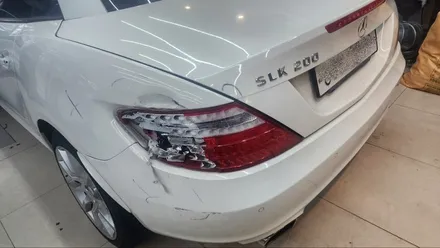 slk200 대물배상 보험처리 판금도색 및 테일램프 교체, 유리막코팅 / 강남 대치동