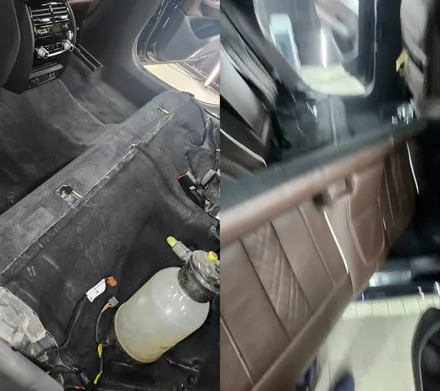 청담동 주자장 화재 피해 차량 실내클리닝, 광택, 유리막 코팅 / 강남 대치동