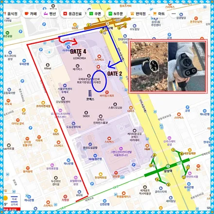 강남 코엑스에서 전기차 충전소 찾기, 급속 충전 잘하는 방법! / 강남 대치동