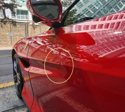 페라리 포르토피노 덴트 및 휠 복원 작업 / 강남 대치동