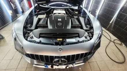 GT C AMG 무광 블랙 휠 강남 휠 복원 전문점에서  확실한 작업 결과! / 강남 대치동