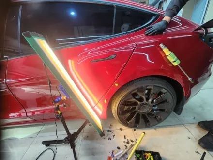 뒤휀다 덴트  테슬라 모델3  벡덴트 와 벤츠 S580 문콕수리 / 강남 대치동