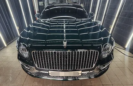 큰 사고!! 벤틀리 플라잉스퍼 진초록 펄 색상 신차코팅 차량 / 강남 대치동