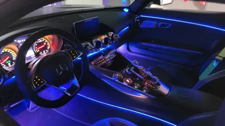 벤츠 AMG GT 2도어 코더스엠비언트 출장시공! 어두운실내를 화려하게 바꾸다 / 시흥, 안산, 군포, 안양