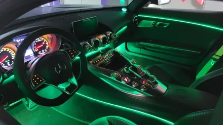 벤츠 AMG GT 2도어 코더스엠비언트 출장시공! 어두운실내를 화려하게 바꾸다 / 시흥, 안산, 군포, 안양