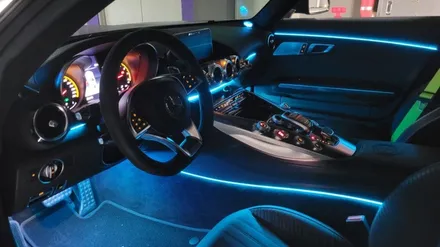 벤츠 AMG GT 2도어 코더스엠비언트 출장시공! 어두운실내를 화려하게 바꾸다 / 시흥, 안산, 군포, 안양