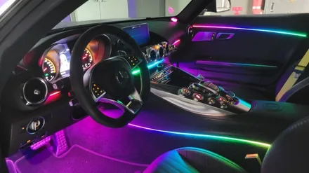 벤츠 AMG GT 2도어 코더스엠비언트 출장시공! 어두운실내를 화려하게 바꾸다 / 시흥, 안산, 군포, 안양