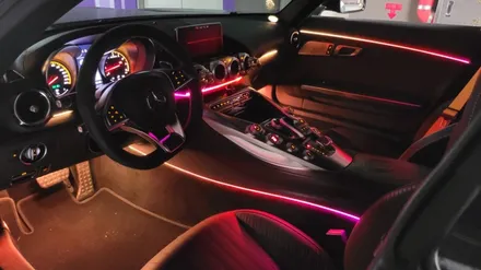 벤츠 AMG GT 2도어 코더스엠비언트 출장시공! 어두운실내를 화려하게 바꾸다 / 시흥, 안산, 군포, 안양