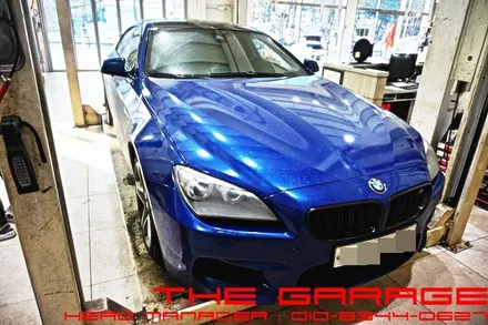 BMW 6시리즈 F12 후면추돌사고 뒤범퍼 카본디퓨져 배기라인 수정작업 / 대전 유성, 세종, 논산