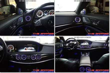 벤츠 S63AMG 송풍구 엠비언트 앞 뒤 작업 후기 / 대전 유성, 세종, 논산