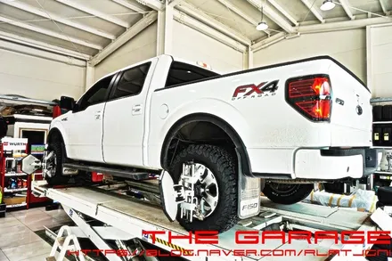 대전세종시픽업트럭 대전F150 대전F250 대전F350 대전렘1500 대전닷지 - < 더 게러지 > 포드 F150 BF굿리치 타이어  275 / 70/ 18 3d얼라이먼트 적용 / 대전 유성 화암동