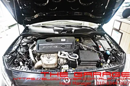 대전엔진오일 대전세종엔진오일 대전미션오일 대전디퍼런셜오일 - 벤츠CLA 45amg 엔진오일 합성유 모튤 300V적용 인스톨 / 대전 유성 화암동