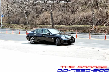 대전신차검수 인피니티Q50하이브리드신차검수와 루마썬팅 아이나비블랙박스 뷔르트언더코팅 작업  <더게러지> THE GARAGE / 대전 유성 화암동