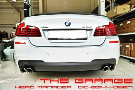 대전세종배기튜닝 대전배기팁 대전가변배기 대전액브사운드 대전머플러팁 - BMW 5시리즈 F10바디 듀얼배기 트윈듀얼 배기팁 작업 / 대전 유성, 세종, 논산