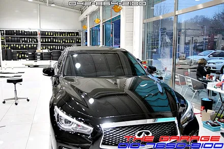 대전신차검수 인피니티Q50하이브리드신차검수와 루마썬팅 아이나비블랙박스 뷔르트언더코팅 작업  <더게러지> THE GARAGE / 대전 유성 화암동