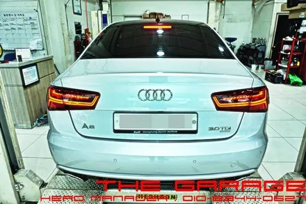 아우디A6 프론트 접촉사고 보험처리 A6 노멀버젼에서 RS6 풀바디킷 장착 인스톨 / 대전 유성, 세종, 논산