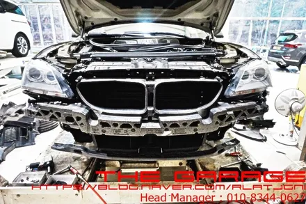대전세종BMW바디킷 대전아우디바디킷 대전벤츠바디킷 - BMW 640d M6바디킷 프론트범퍼 휀다 리얼카본스포일러 인스톨 / 대전 유성 화암동