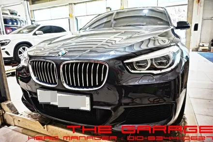 BMW 5GT 보험사고수리 프론트 범퍼 M패키지 바디킷 장착 인스톨 / 대전 유성, 세종, 논산