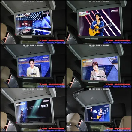 20년 캐딜락에스컬레이드 순정천정TV 레인보우17.3인치 TV 교환 작업 / 대전 유성, 세종, 논산