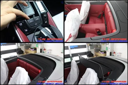 대전신차검수 포르쉐 911터보S 카브리올레 솔라가드볼텍스IR 썬팅 아이나비QXD7000 에코파워팩 작업 / 대전 유성, 세종, 논산