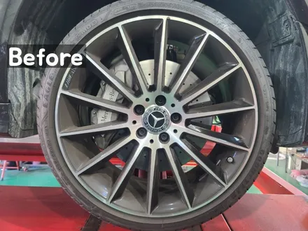 남양주 구리 벤츠 cls 53 amg 20인치 레드컬러 캘리퍼도색/ 글라스블랙 휠도색 후기!!! / 남양주, 강동, 하남, 송파