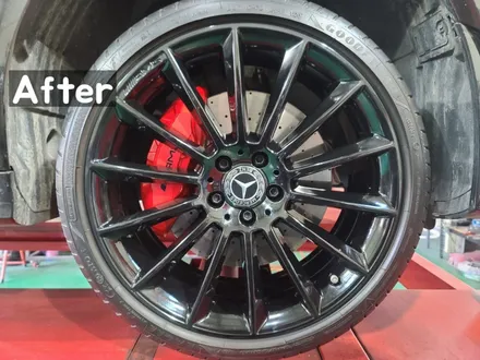 남양주 구리 벤츠 cls 53 amg 20인치 레드컬러 캘리퍼도색/ 글라스블랙 휠도색 후기!!! / 남양주, 강동, 하남, 송파