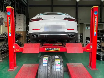 하남/구리_ 벤츠 GT43 AMG 미쉐린 파일럿 스포츠 올시즌 265 40 20 타이어교체 & 얼라이먼트 점검 작업 / 남양주휠복원 도색 / 남양주휠수리 분체도장 / 남양주, 강동, 하남, 송파