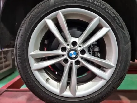 남양주휠복원 캘리퍼도색 _ BMW 18인치 유광블랙 분체도장 & 캘리퍼도색(블루) 작업 _ 힐링타이어 / 남양주, 강동, 하남, 송파
