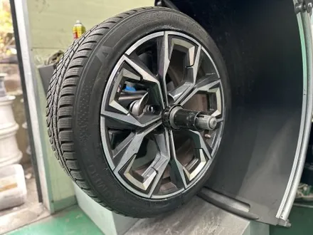 구리 별내 휠복원 휠수리 bmw i4 윈터 스노우 타이어 교체 작업 / 남양주, 강동, 하남, 송파